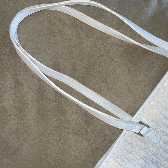 Authentic Vintage 2000’s Christian Dior White Canvas Trotter Tote - Picture 9 of 9
